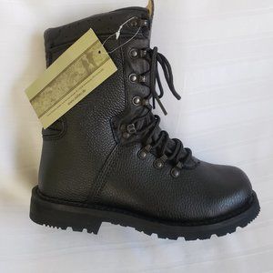 Mil-Tec NWT black leather boots Mens size 7.5, Womens size 8.5